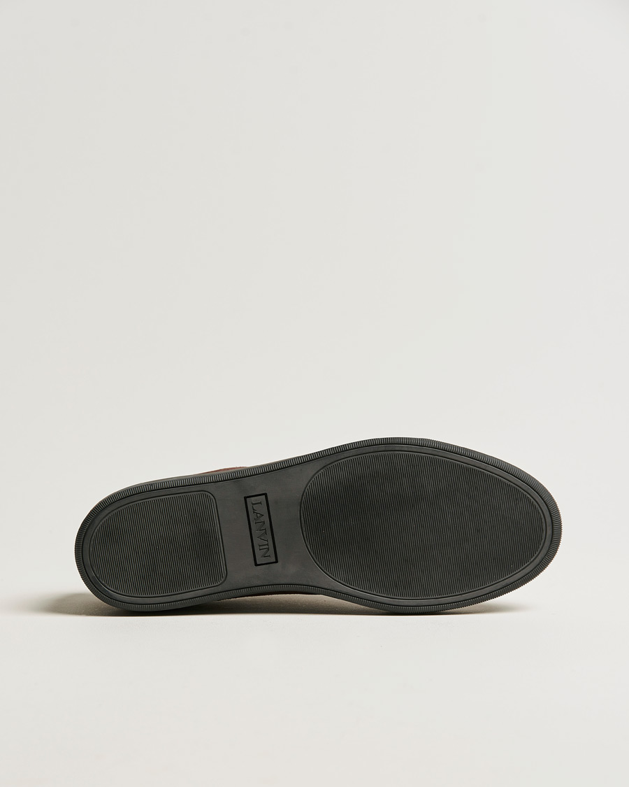Herre | Lanvin Patent Cap Toe Sneaker Dark Brown | Lanvin | Patent Cap Toe Sneaker Dark Brown