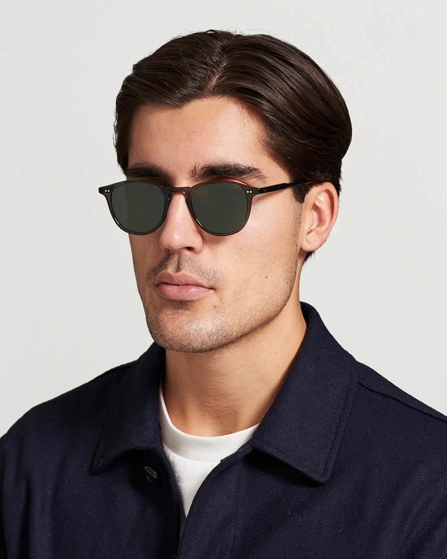 Herre | Solbriller | Garrett Leight | Hampton 46 Sunglasses Black Glass
