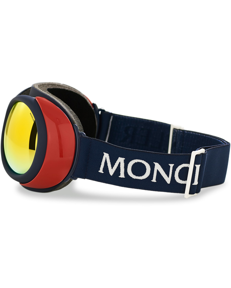 Herre | Moncler Lunettes ML0130 Goggles Blue/Red | Moncler Lunettes | ML0130 Goggles Blue/Red