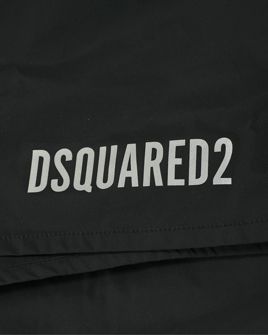 Herre | Badebukser | Dsquared2 | Icon Boxer Mid Swimshorts Black/Silver