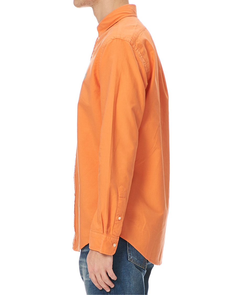 Herre | Skjorter | Polo Ralph Lauren | Slim Fit Garment Dyed Oxford Shirt Orange