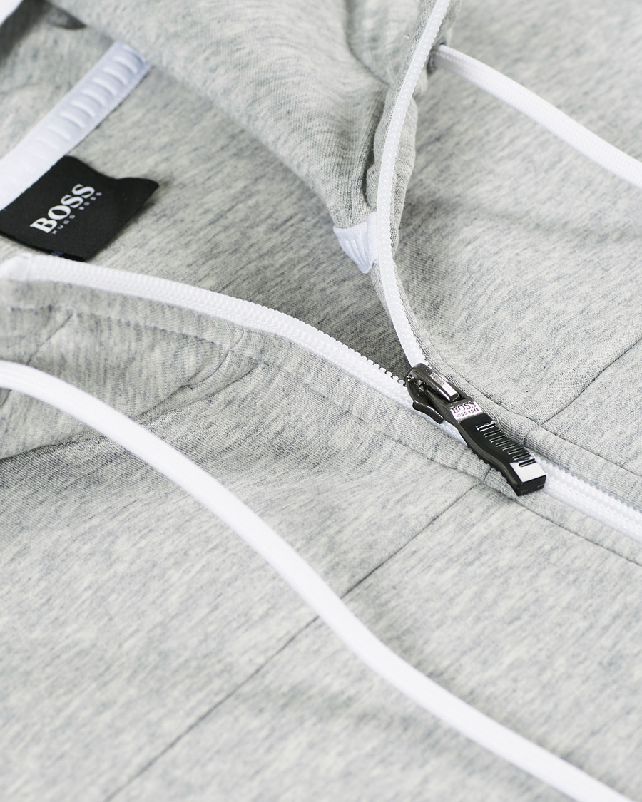 Herre | Trøjer | BOSS GREEN | BOSS Athleisure Saggy Full Zip Hoodie Grey/White