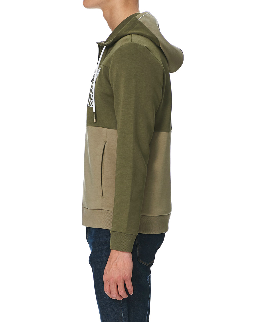 Herre | Trøjer | BOSS GREEN | BOSS Athleisure Saggy Full Zip Hoodie Dark Green