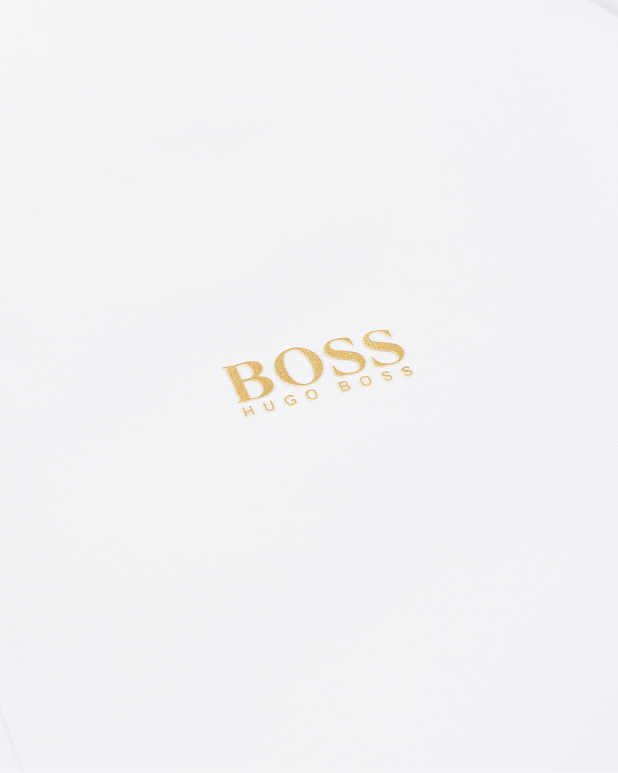 Herre | Trøjer | BOSS GREEN | BOSS Athleisure Saggy Taped Full Zip Hoodie White