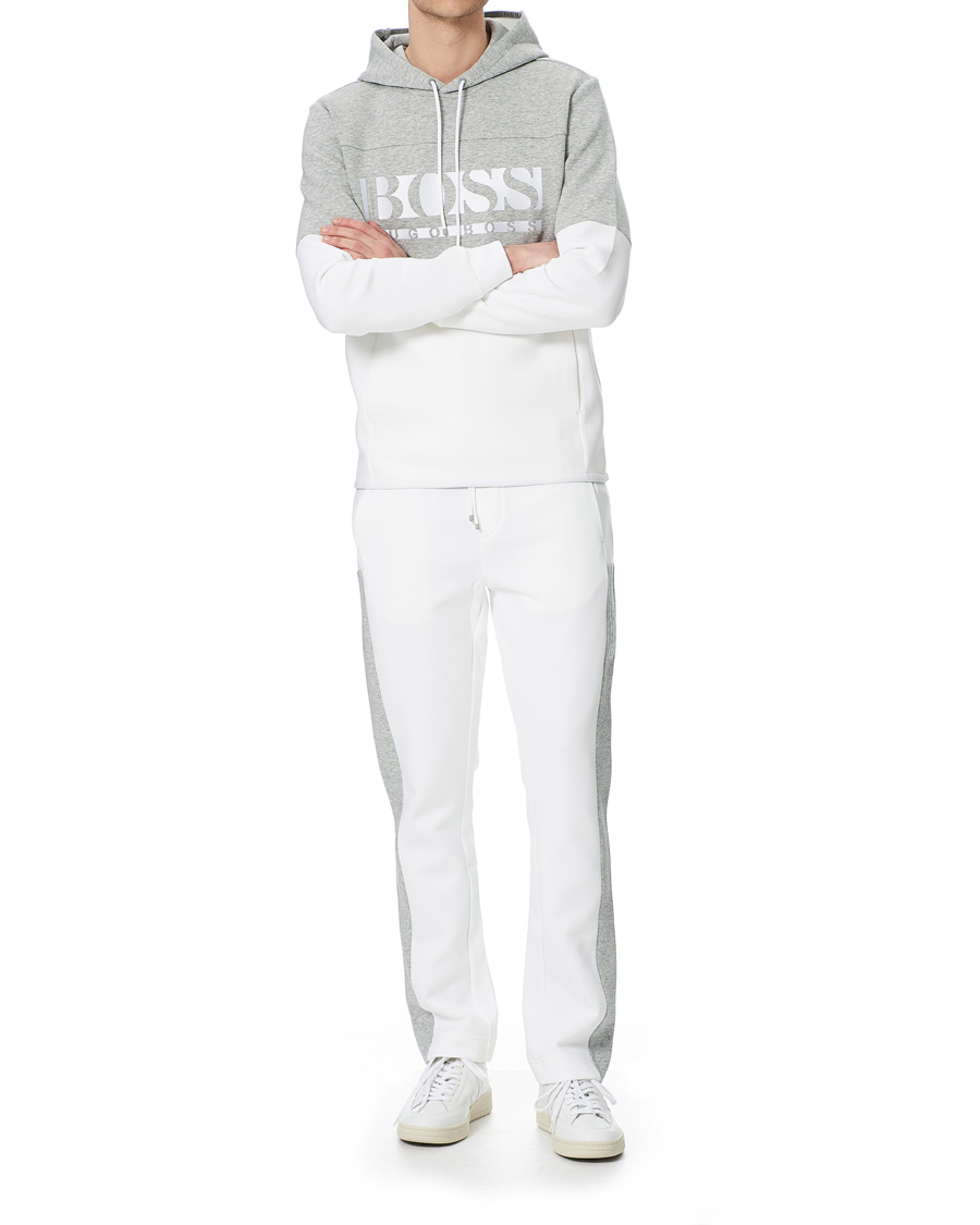Herre | Trøjer | BOSS GREEN | BOSS Athleisure Soody Block Hoodie Grey/White