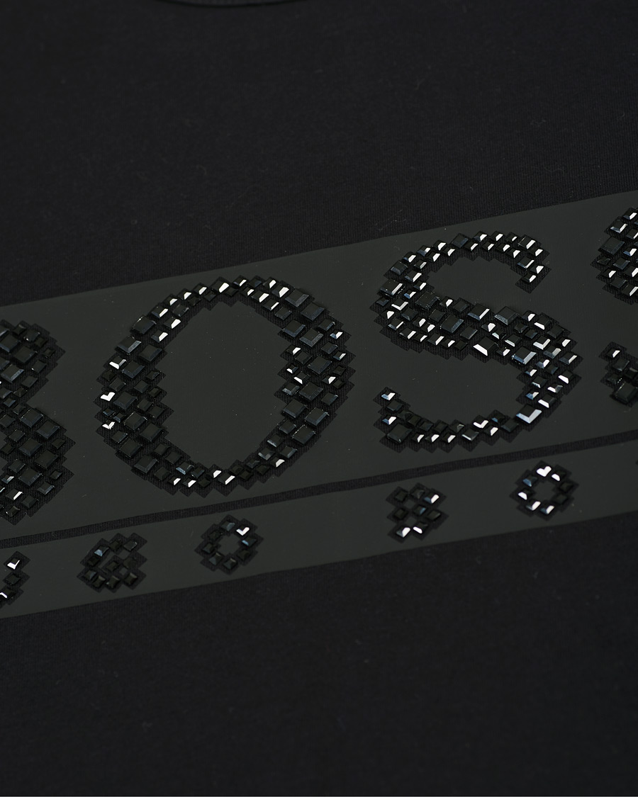 Herre | T-Shirts | BOSS GREEN | BOSS Athleisure Diamond Logo Crew Neck Tee Black