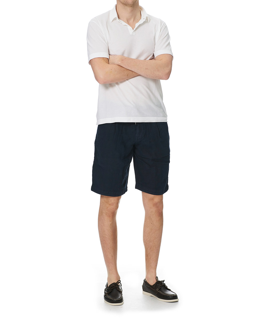 Herre | Shorts | BOSS ORANGE | BOSS Casual Symon Linen Drawstring Shorts Dark Blue