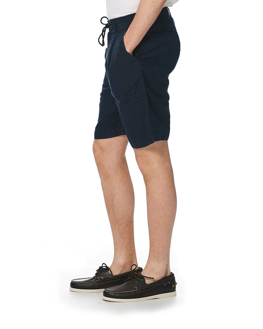 Herre | Shorts | BOSS ORANGE | BOSS Casual Symon Linen Drawstring Shorts Dark Blue