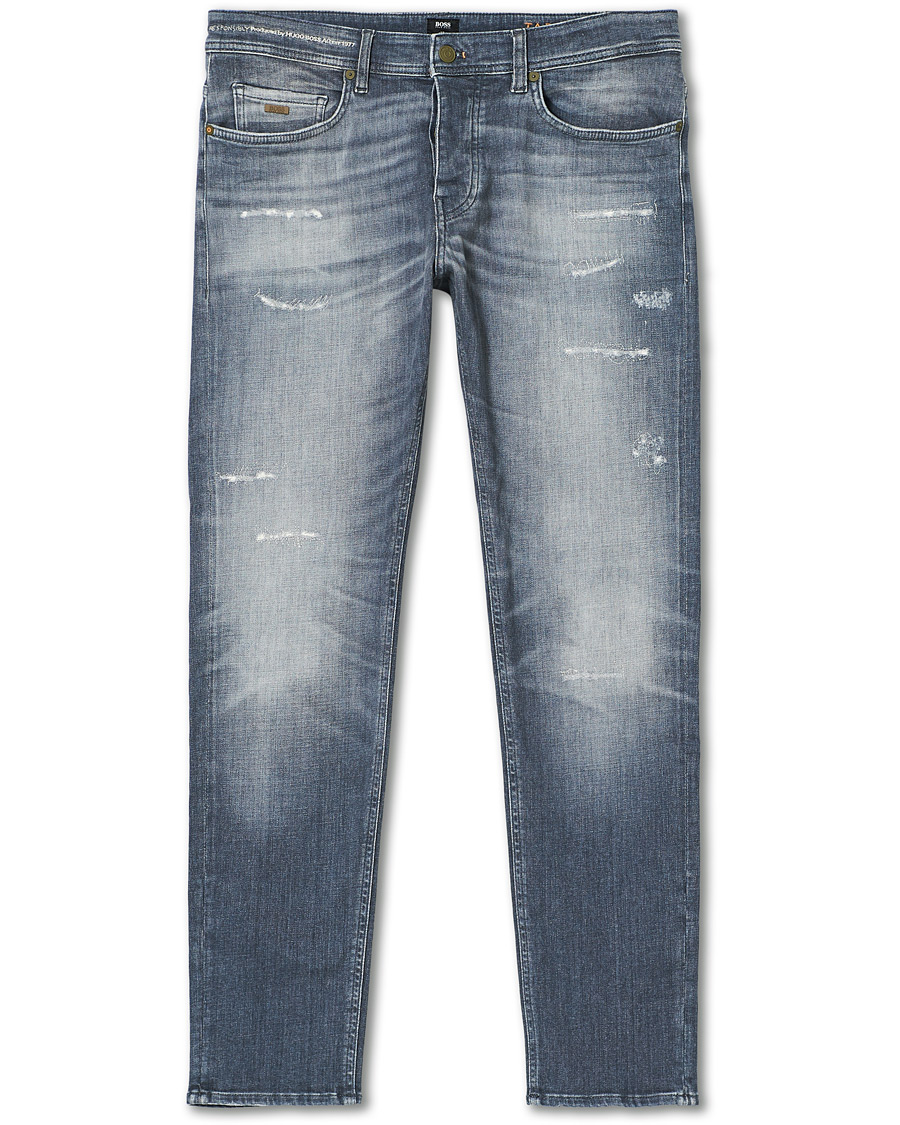 Herre | Jeans | BOSS ORANGE | BOSS Casual Taber Stretch Shredded Jeans Medium Grey