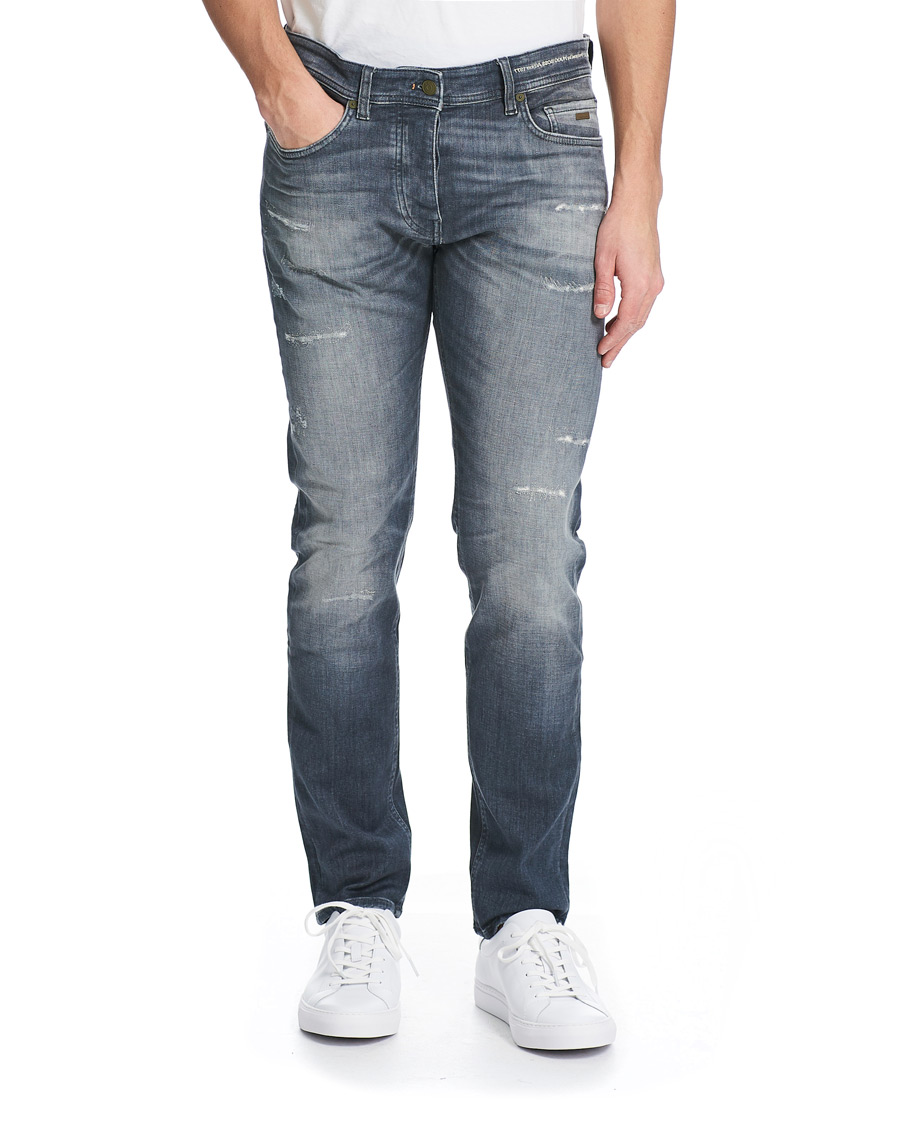Herre | Jeans | BOSS ORANGE | BOSS Casual Taber Stretch Shredded Jeans Medium Grey