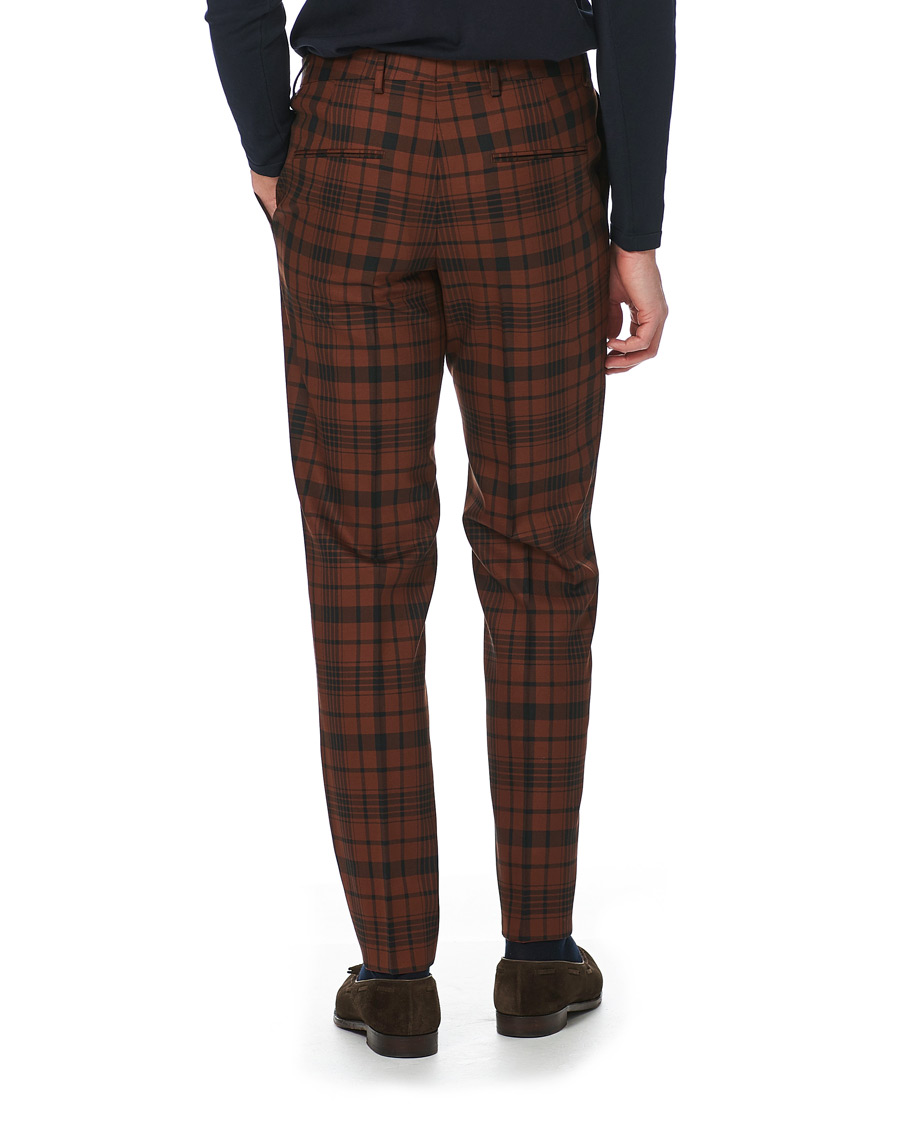 Herre | Jakkesæt | BOSS BLACK | BOSS Cliff/Floyed Wool Check Double Breasted Suit Rust