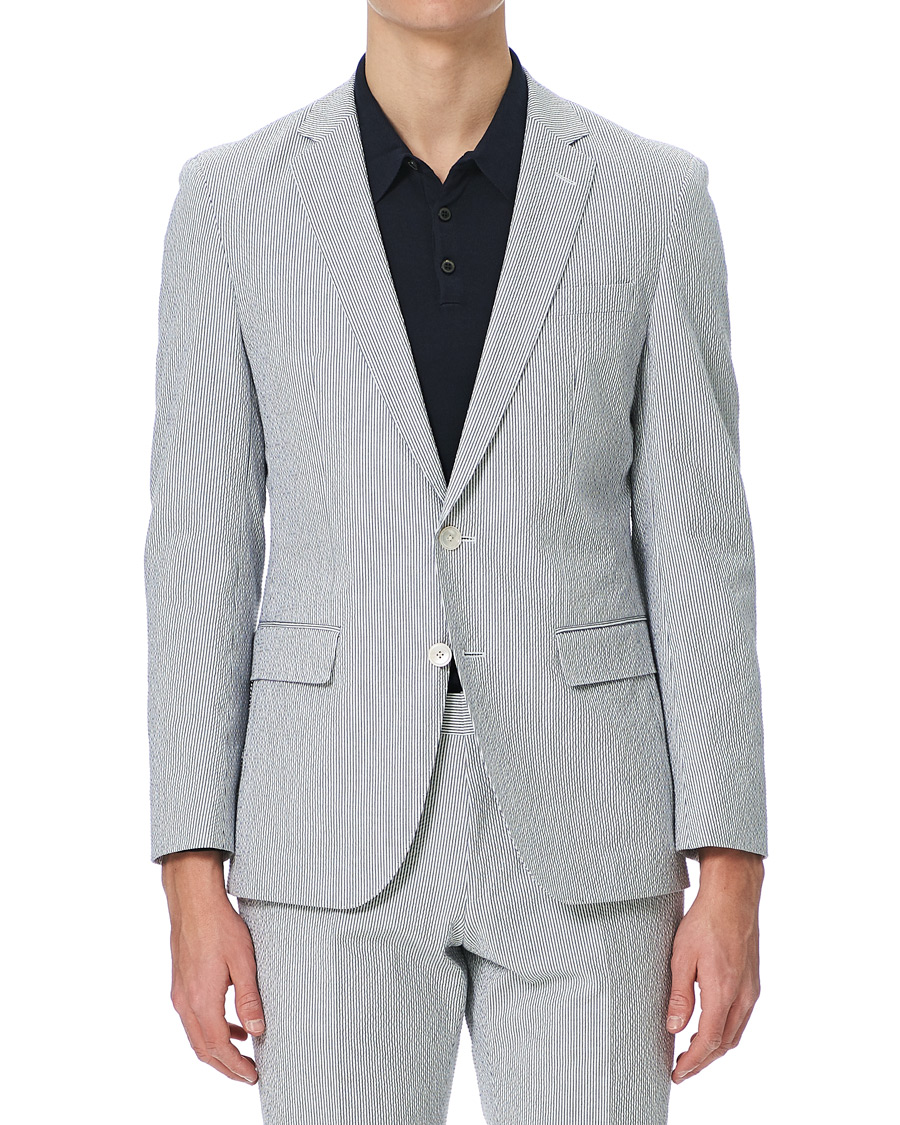 Herre | Jakkesæt | BOSS BLACK | BOSS Helford/Gander3 Seersucker Suit Open Grey