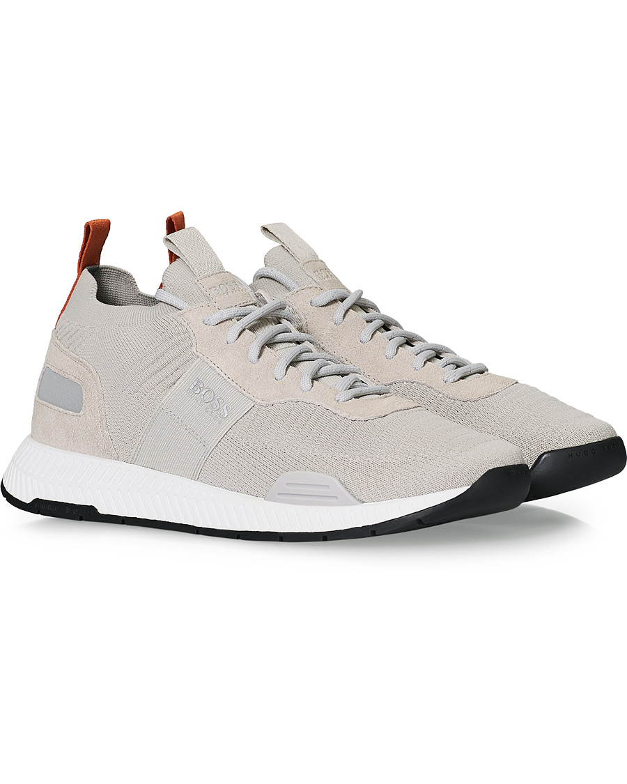 BOSS Mesh Running Sneaker Light Beige - CareOfCarl.dk