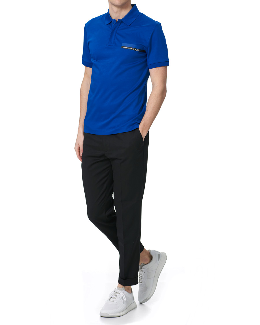 Herre | Polotrøjer | BOSS BLACK | BOSS Porsche Capsule Polston Polo Open Blue