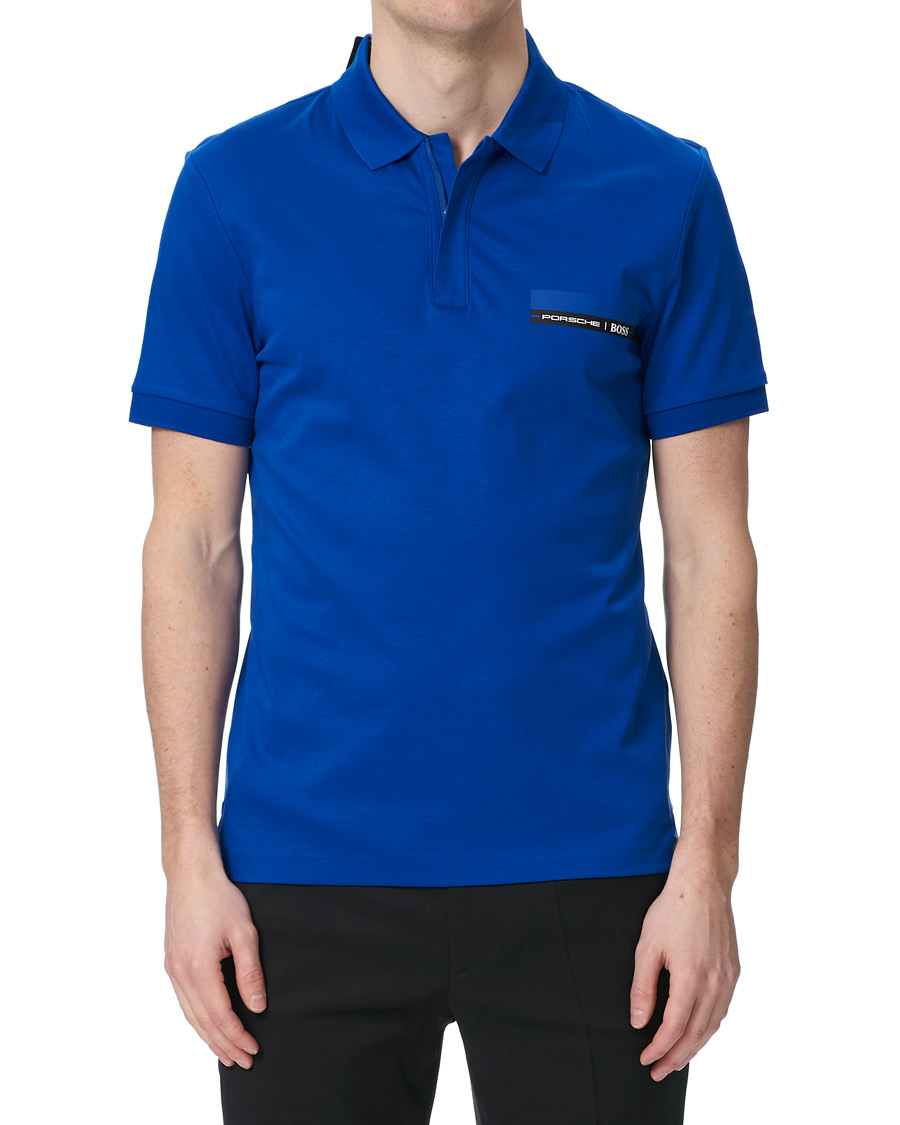 Herre | Polotrøjer | BOSS BLACK | BOSS Porsche Capsule Polston Polo Open Blue
