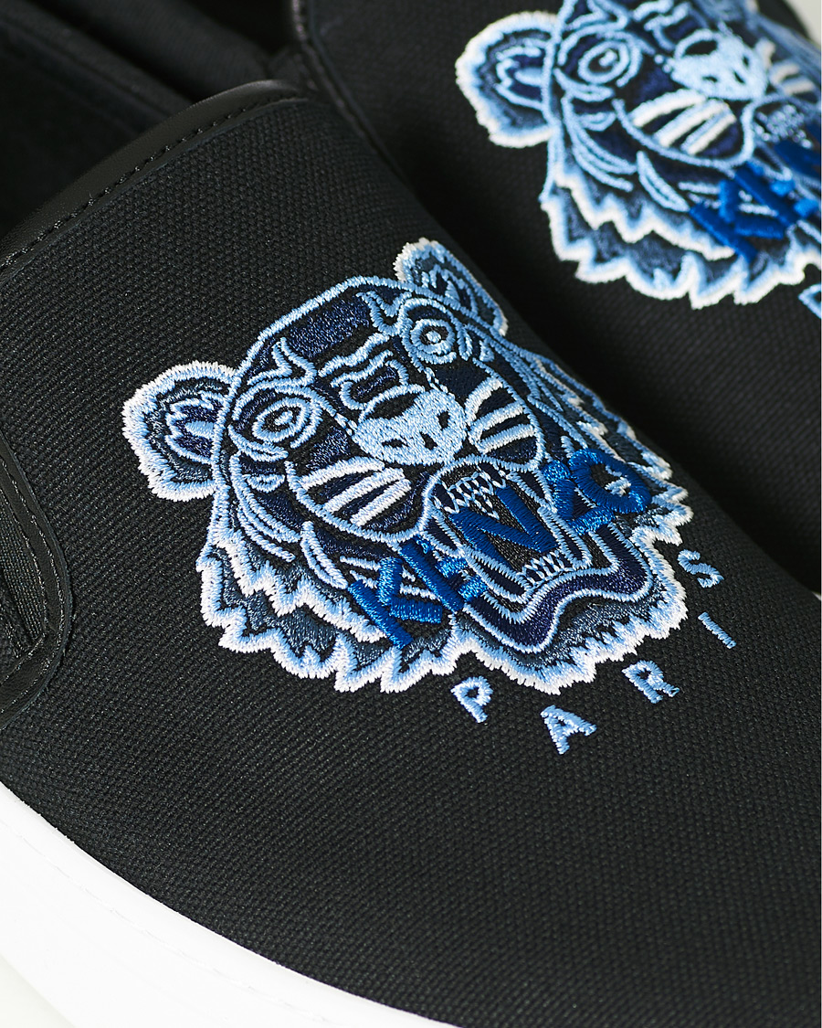 Herre | KENZO Tiger Slip On Sneaker Black | KENZO | Tiger Slip On Sneaker Black