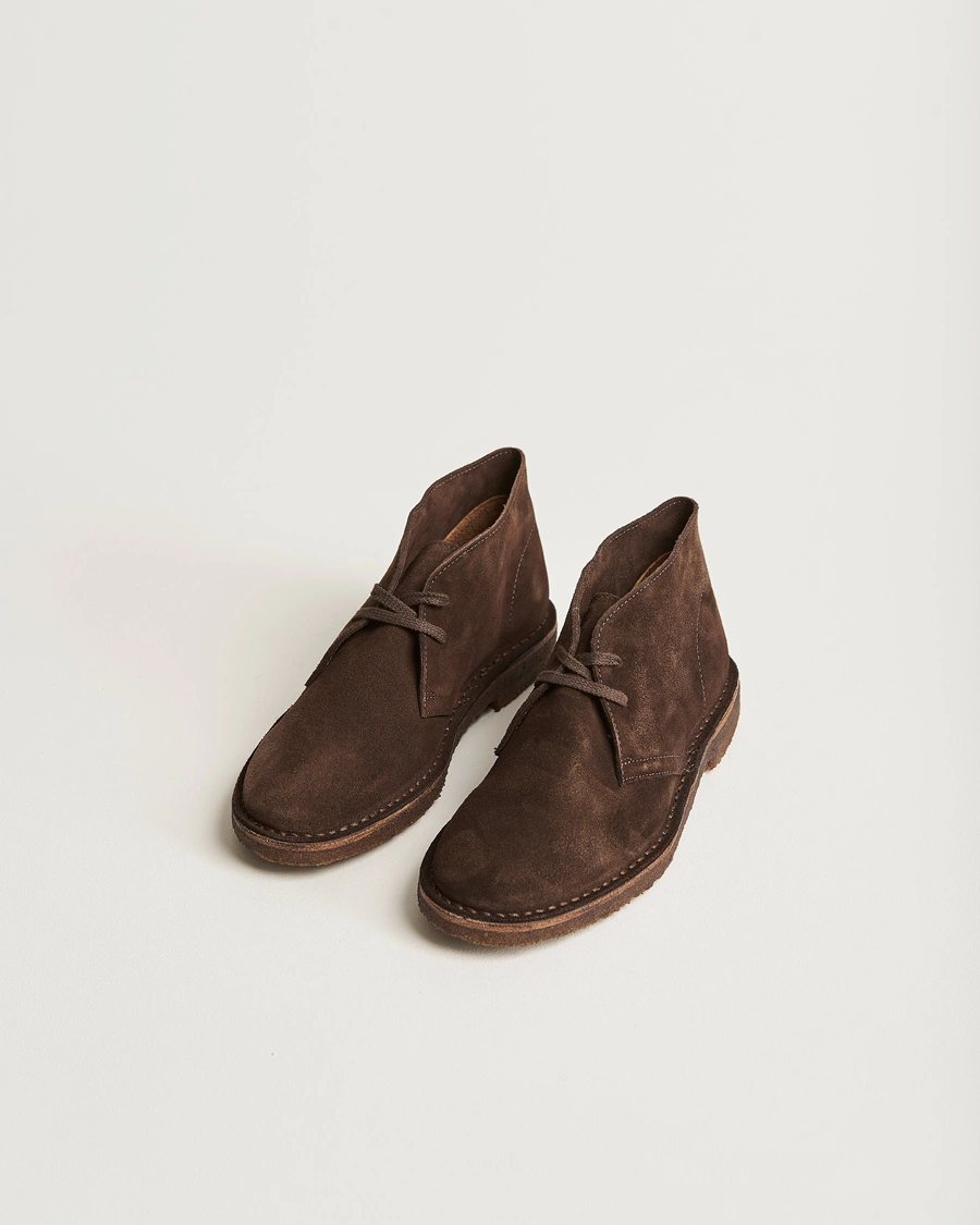 Herre | Afdelinger | Drake's | Clifford Suede Desert Boots Dark Brown