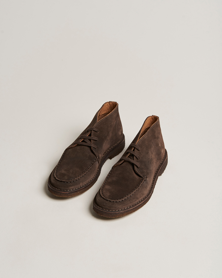 Herre |  | Drake's | Crosby Moc-Toe Suede Chukka Boots Dark Brown