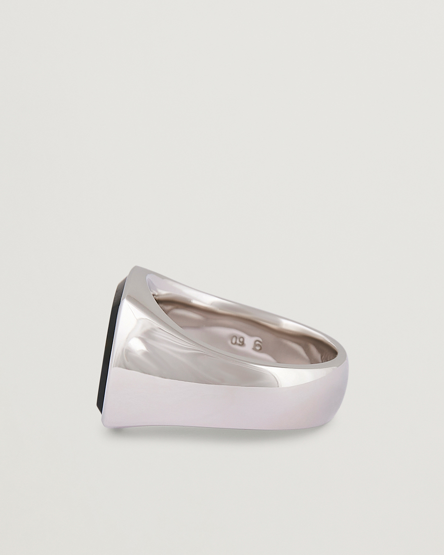 Herre | Smykker | Tom Wood | Cushion Blue Hawk Eye Ring Silver