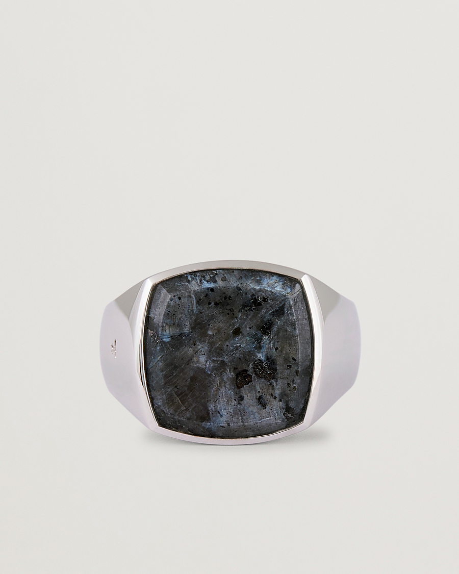Herre | Smykker | Tom Wood | Cushion Larvikite Ring Silver