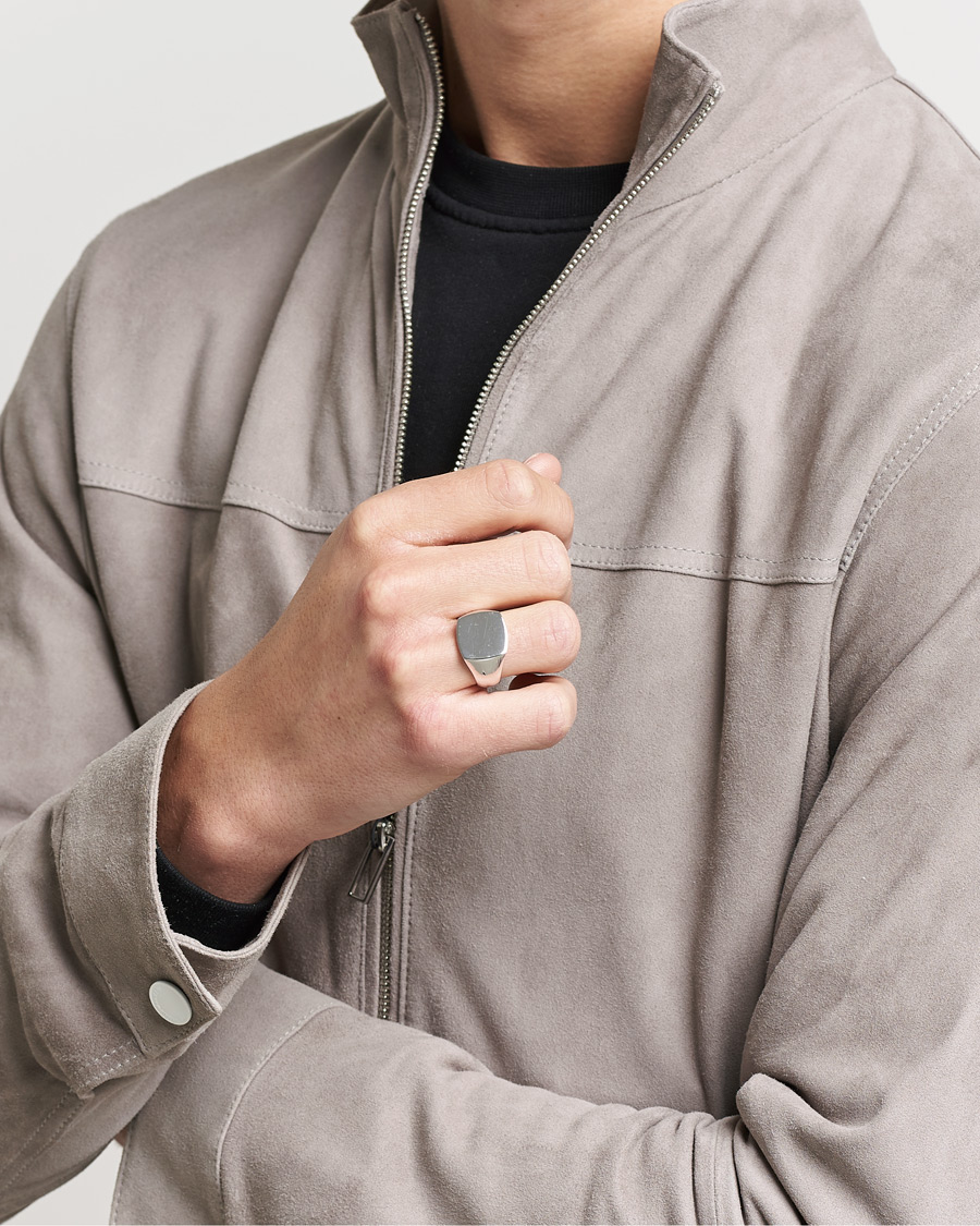 Herre | Tilbehør | Tom Wood | Cushion Polished Ring Silver