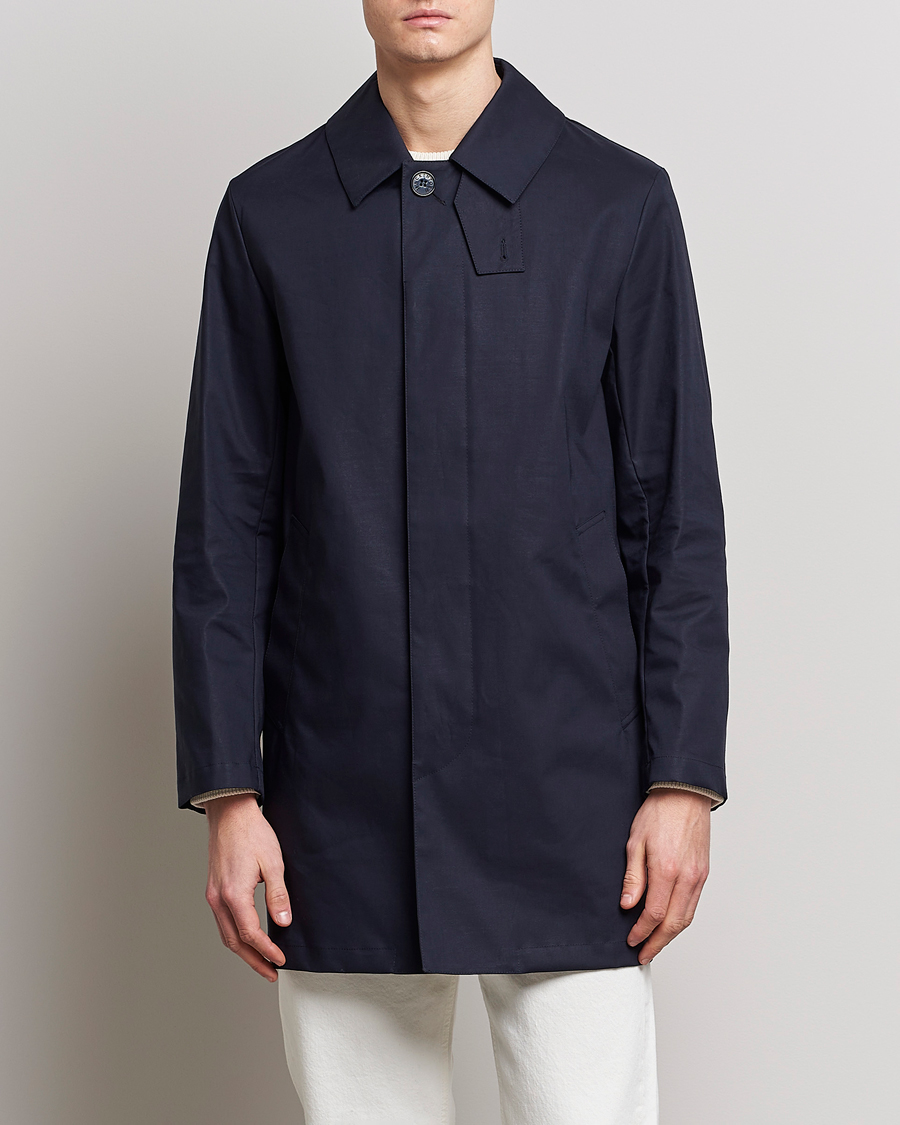 Herre | Gå regnen i møde med stil | Mackintosh | Cambridge Car Coat Navy