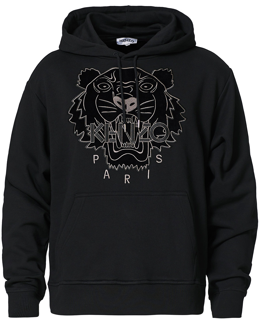 Herre | Jakker | KENZO | Velvet Tiger Head Hoodie Black