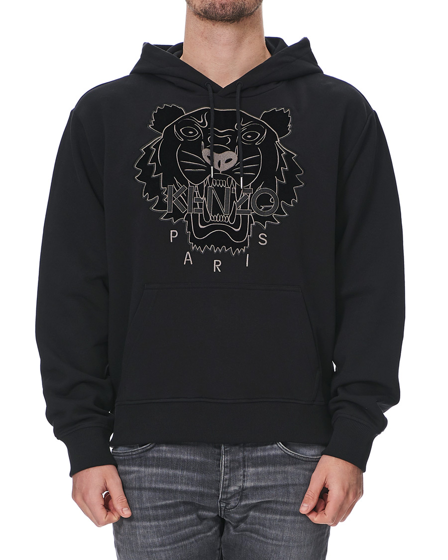 Herre | Jakker | KENZO | Velvet Tiger Head Hoodie Black