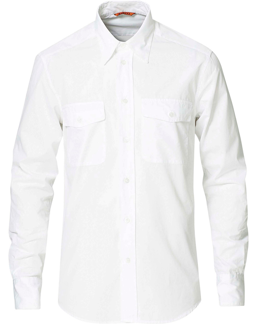 Herre | Skjorter | Barena | Double Pocket Overshirt White