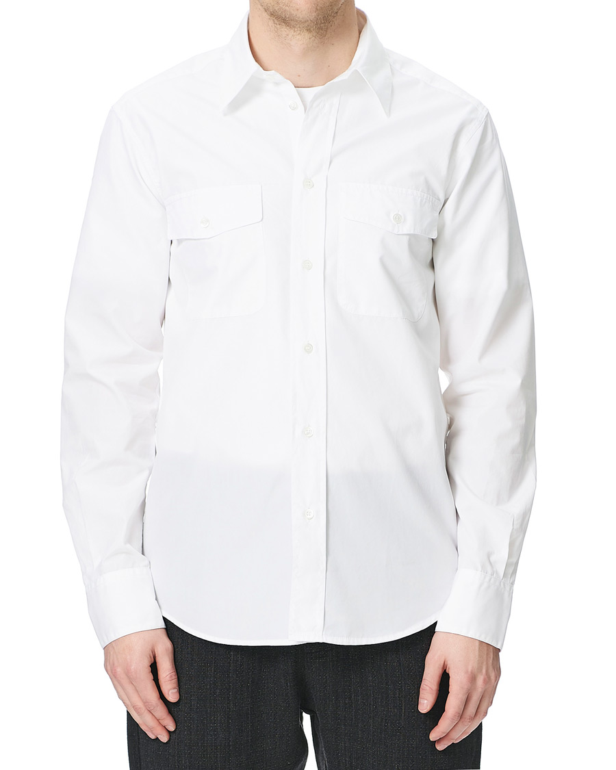 Herre | Skjorter | Barena | Double Pocket Overshirt White