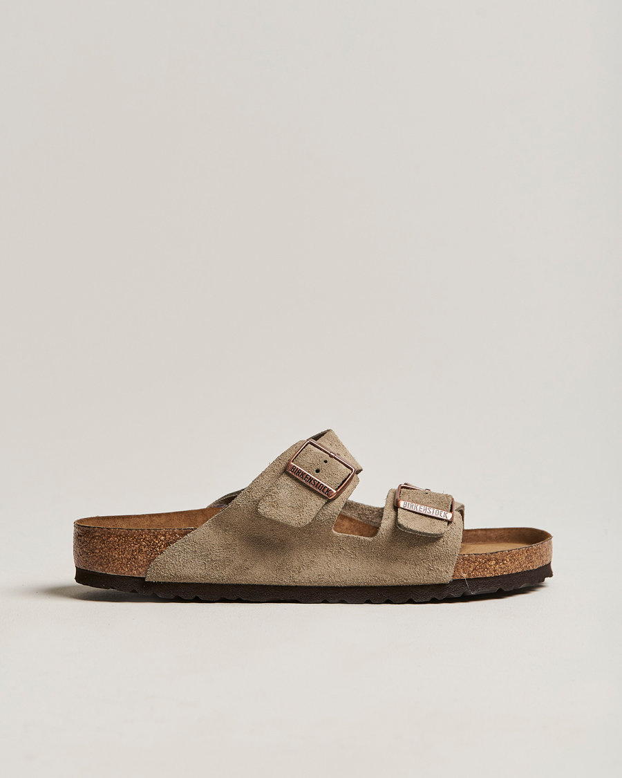 Herre | Sandaler & Hjemmesko | BIRKENSTOCK | Arizona Soft Footbed Taupe Suede