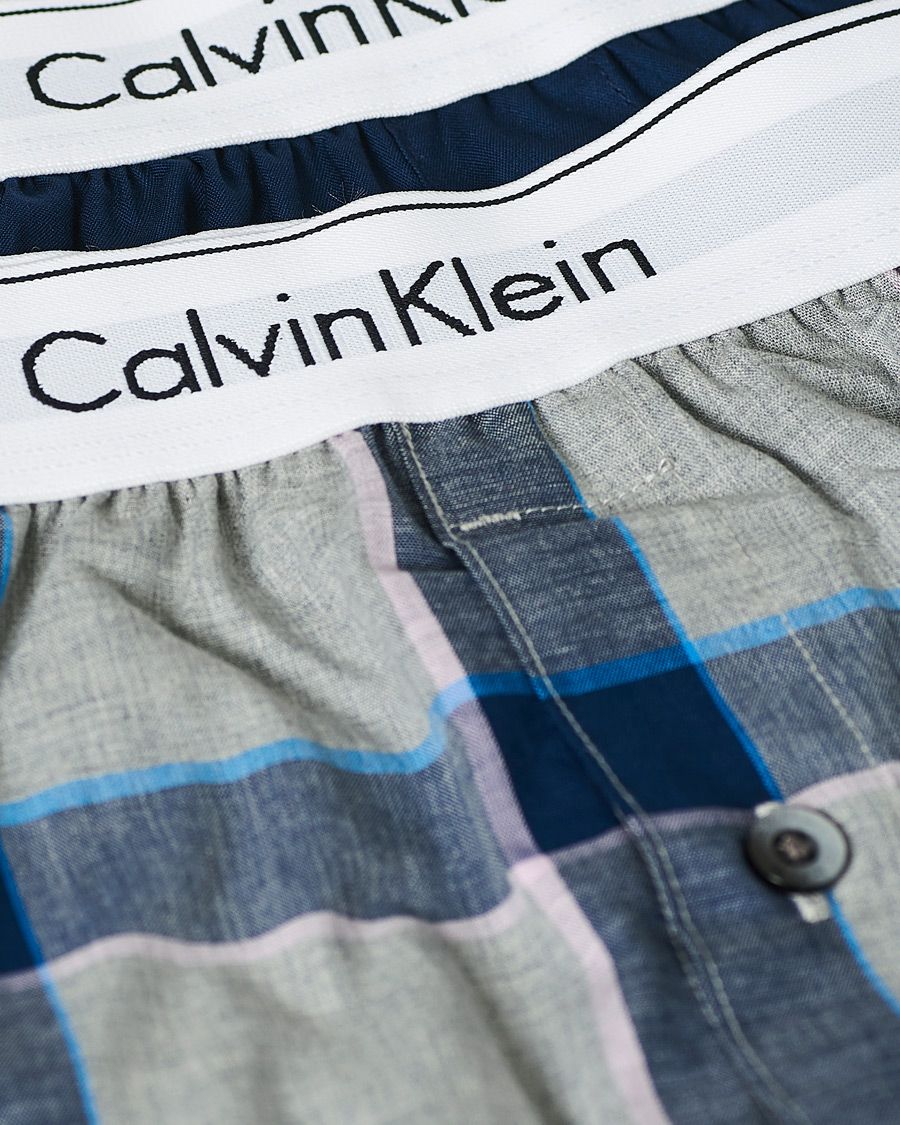 Herre | Undertøj | Calvin Klein | Modern Cotton Stretch Boxer 2-Pack Navy/Grey Heather