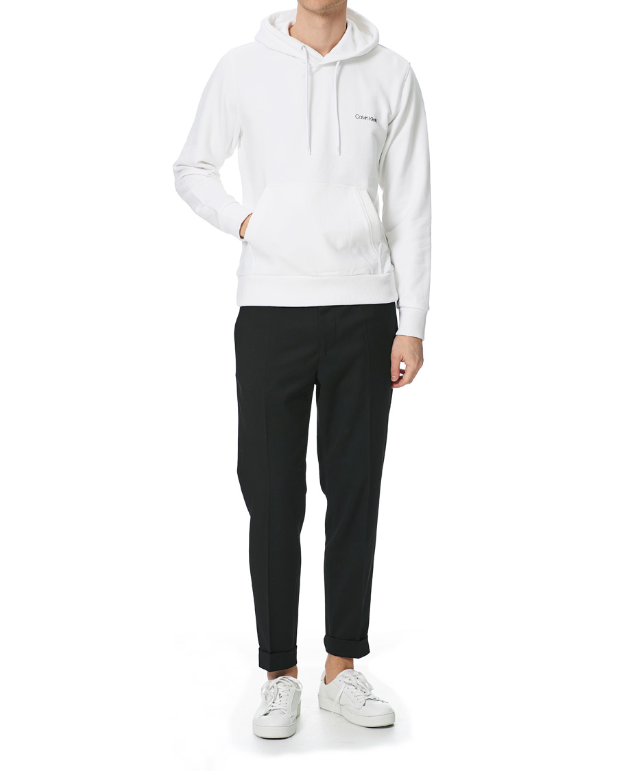 Herre | Trøjer | Calvin Klein | Small Chest Logo Hoodie Bright White