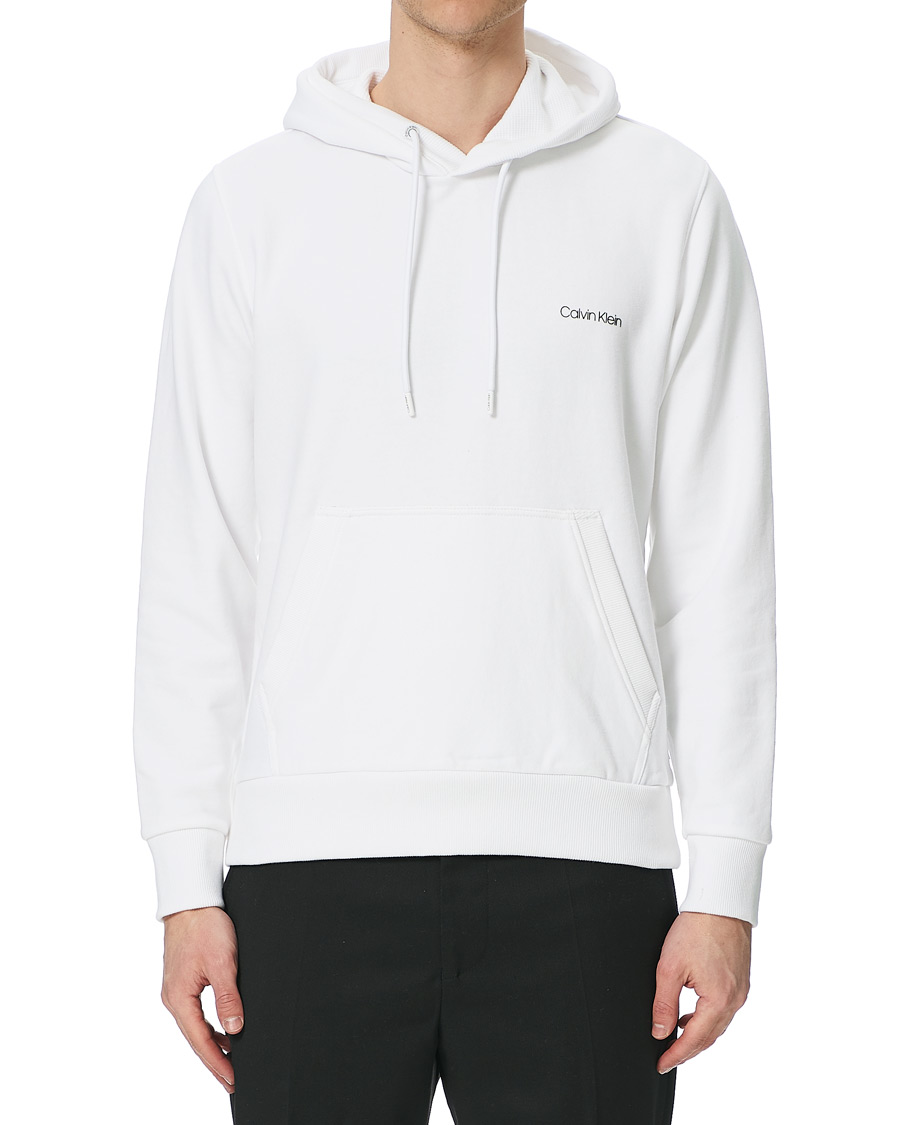 Herre | Trøjer | Calvin Klein | Small Chest Logo Hoodie Bright White