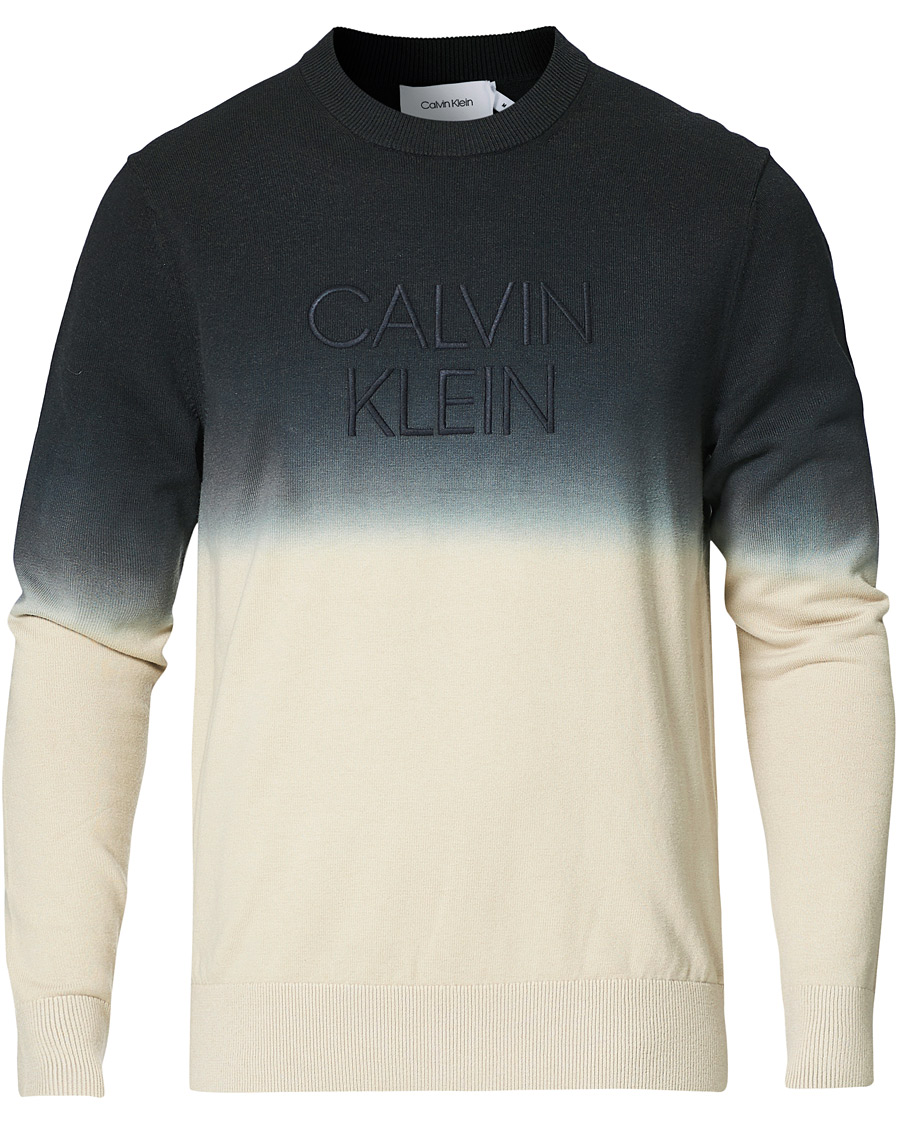 Herre | Trøjer | Calvin Klein | Dip Dyed Crew Neck Sweater Black
