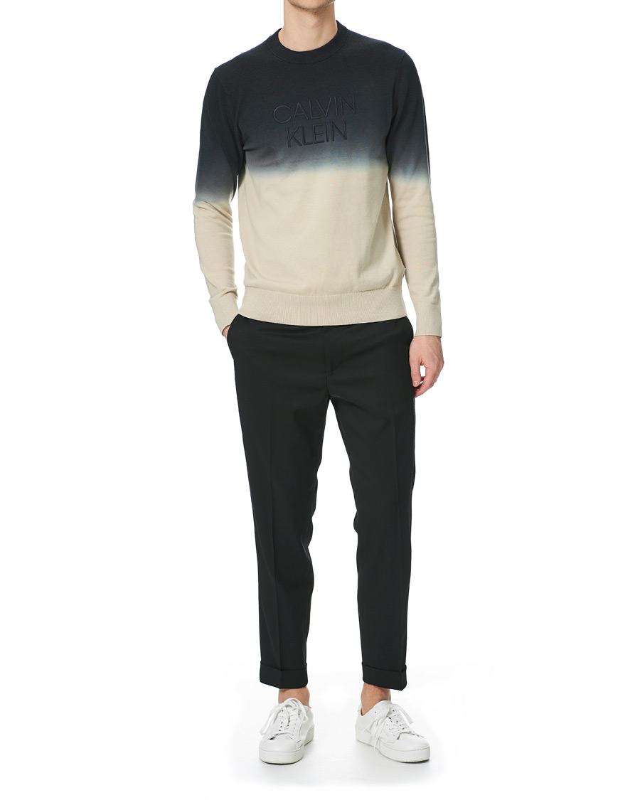Herre | Trøjer | Calvin Klein | Dip Dyed Crew Neck Sweater Black
