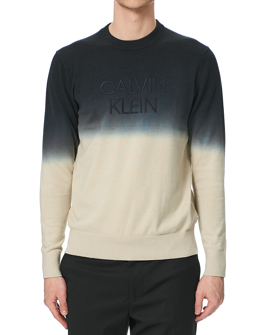 Herre | Trøjer | Calvin Klein | Dip Dyed Crew Neck Sweater Black