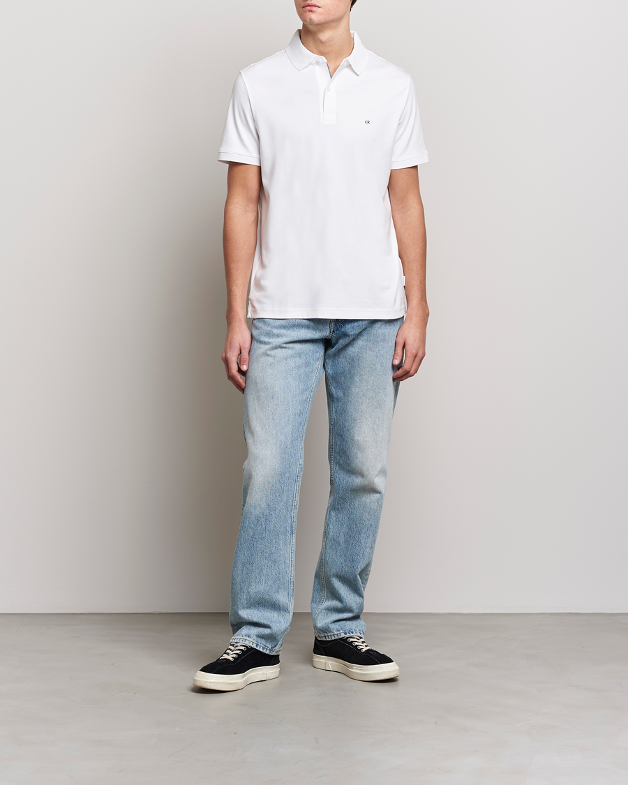Herre | Polotrøjer | Calvin Klein | Liquid Touch Slim Fit Polo Bright White