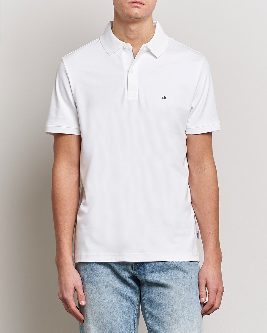 Herre | Calvin Klein | Calvin Klein | Liquid Touch Slim Fit Polo Bright White