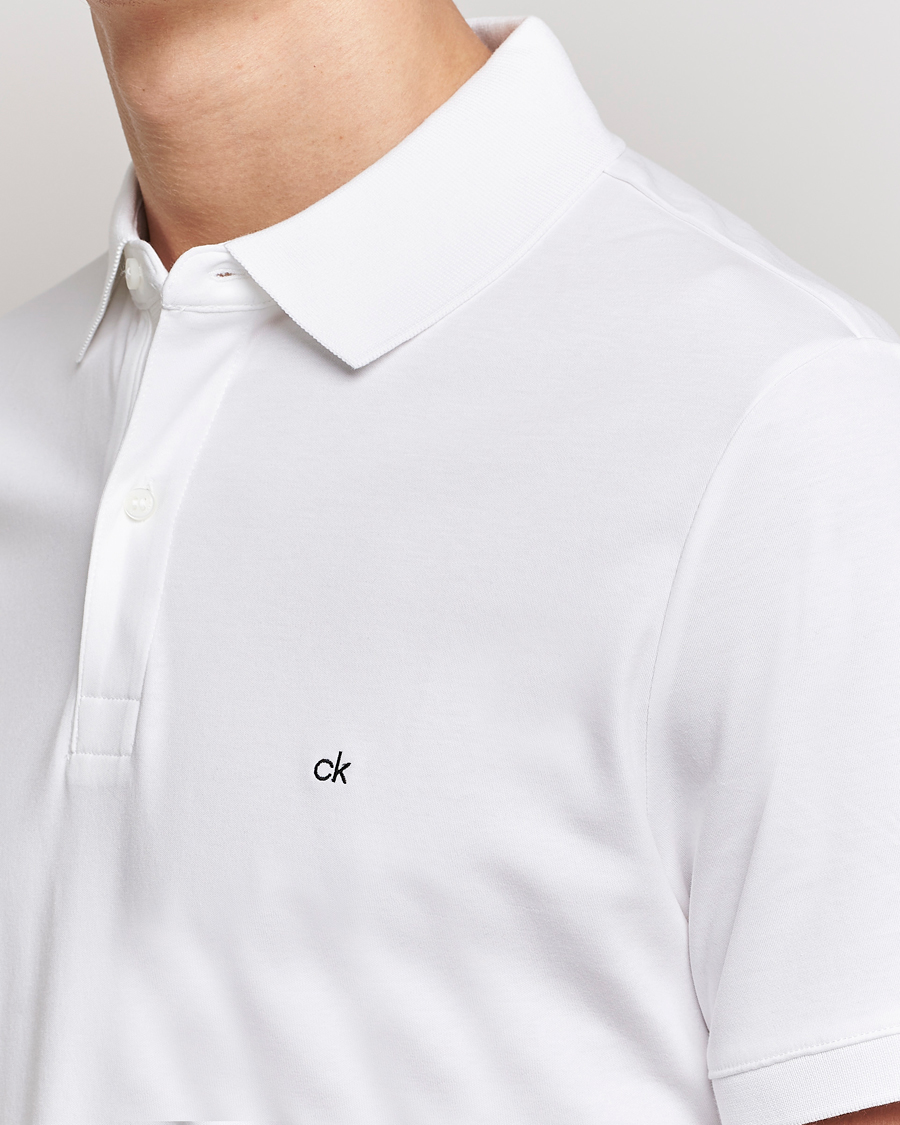 Herre | Polotrøjer | Calvin Klein | Liquid Touch Slim Fit Polo Bright White