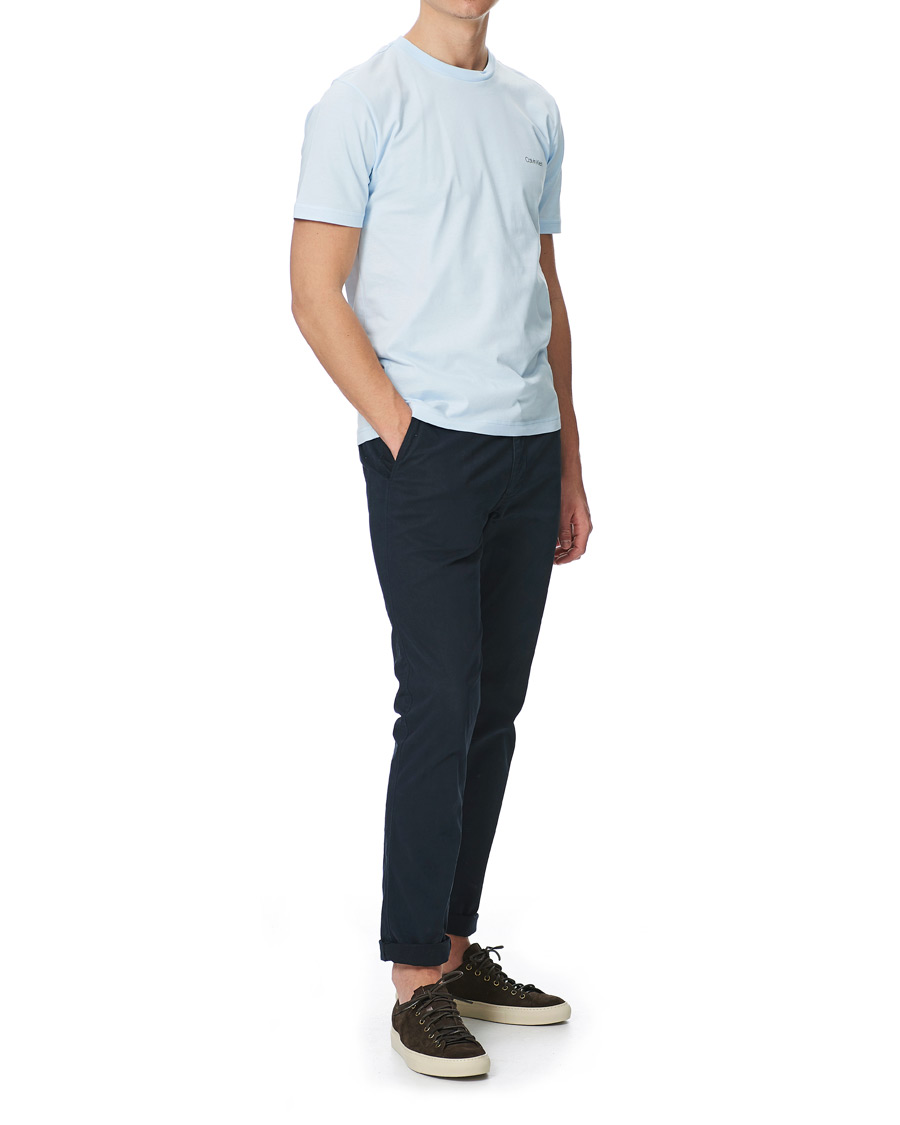 Herre | T-Shirts | Calvin Klein | Chest Logo Crew Neck Tee Kingly Blue