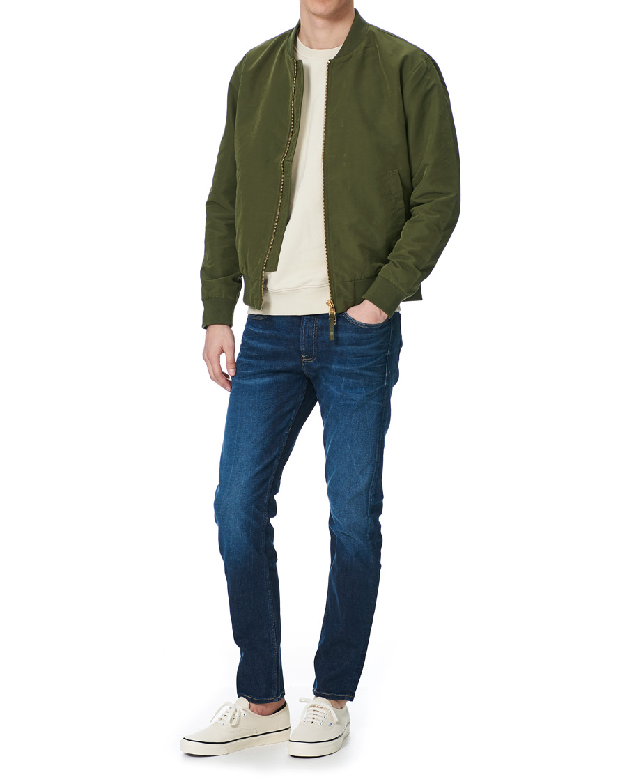 Herre | Jeans | Calvin Klein Jeans | Slim Taper Stretch Jeans Dark Blue