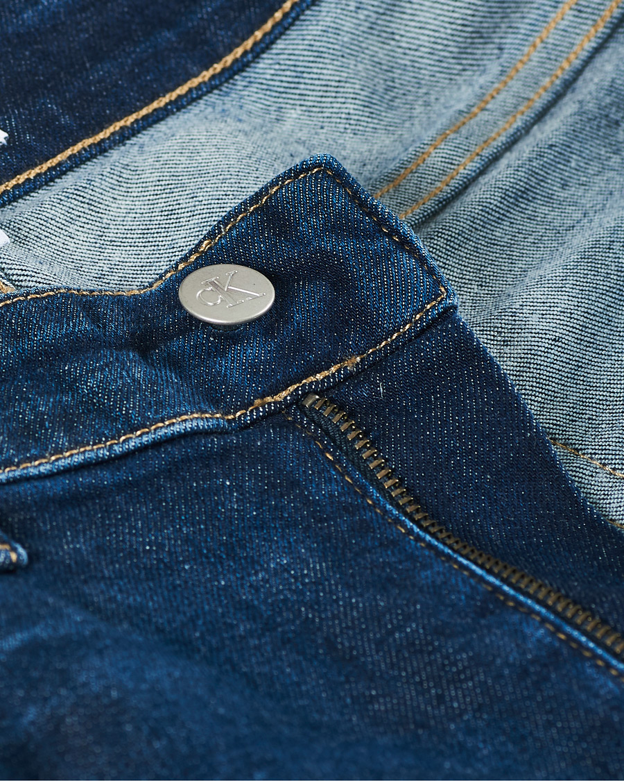 Herre | Jeans | Calvin Klein Jeans | Slim Taper Stretch Jeans Dark Blue