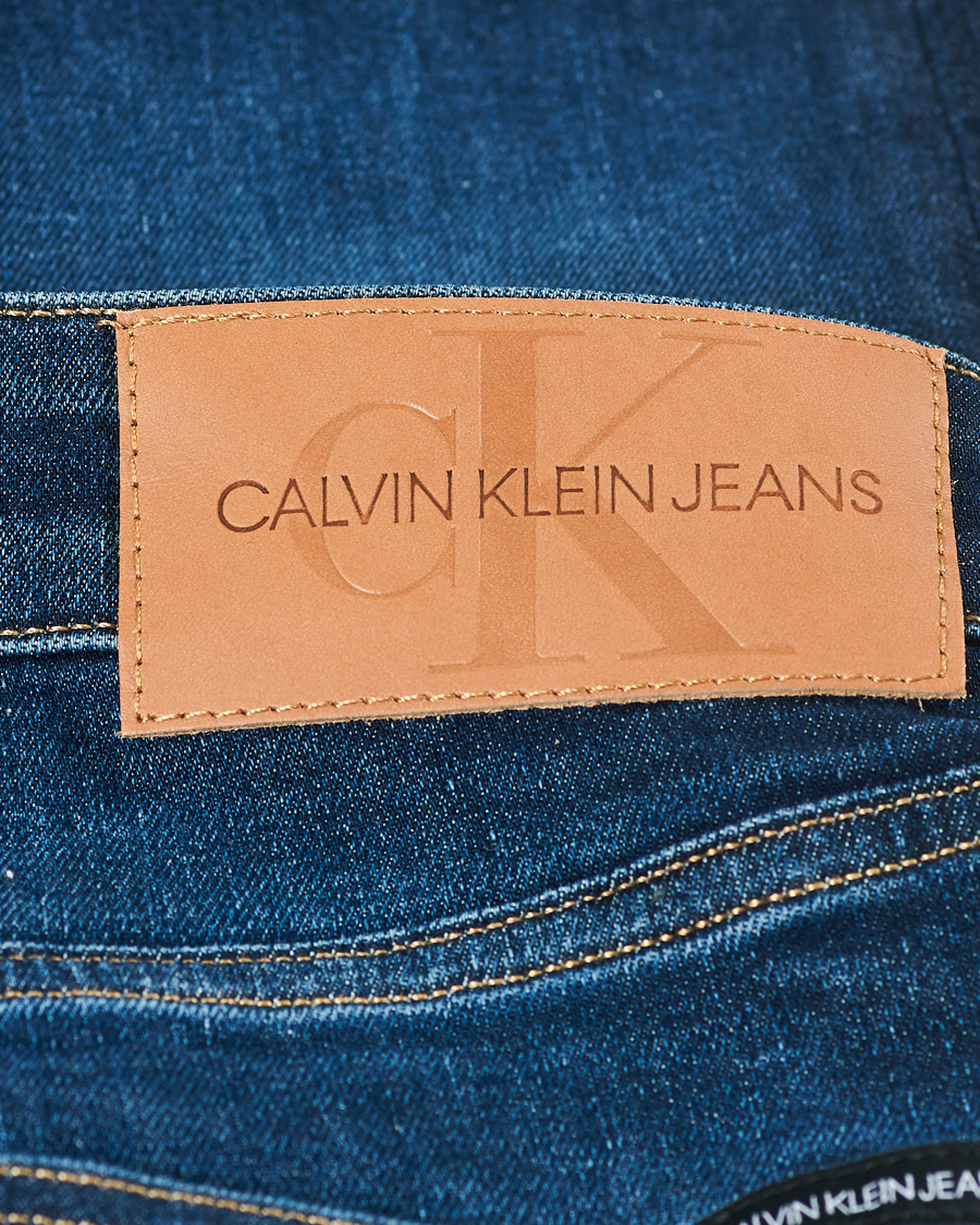 Herre | Jeans | Calvin Klein Jeans | Slim Taper Stretch Jeans Dark Blue