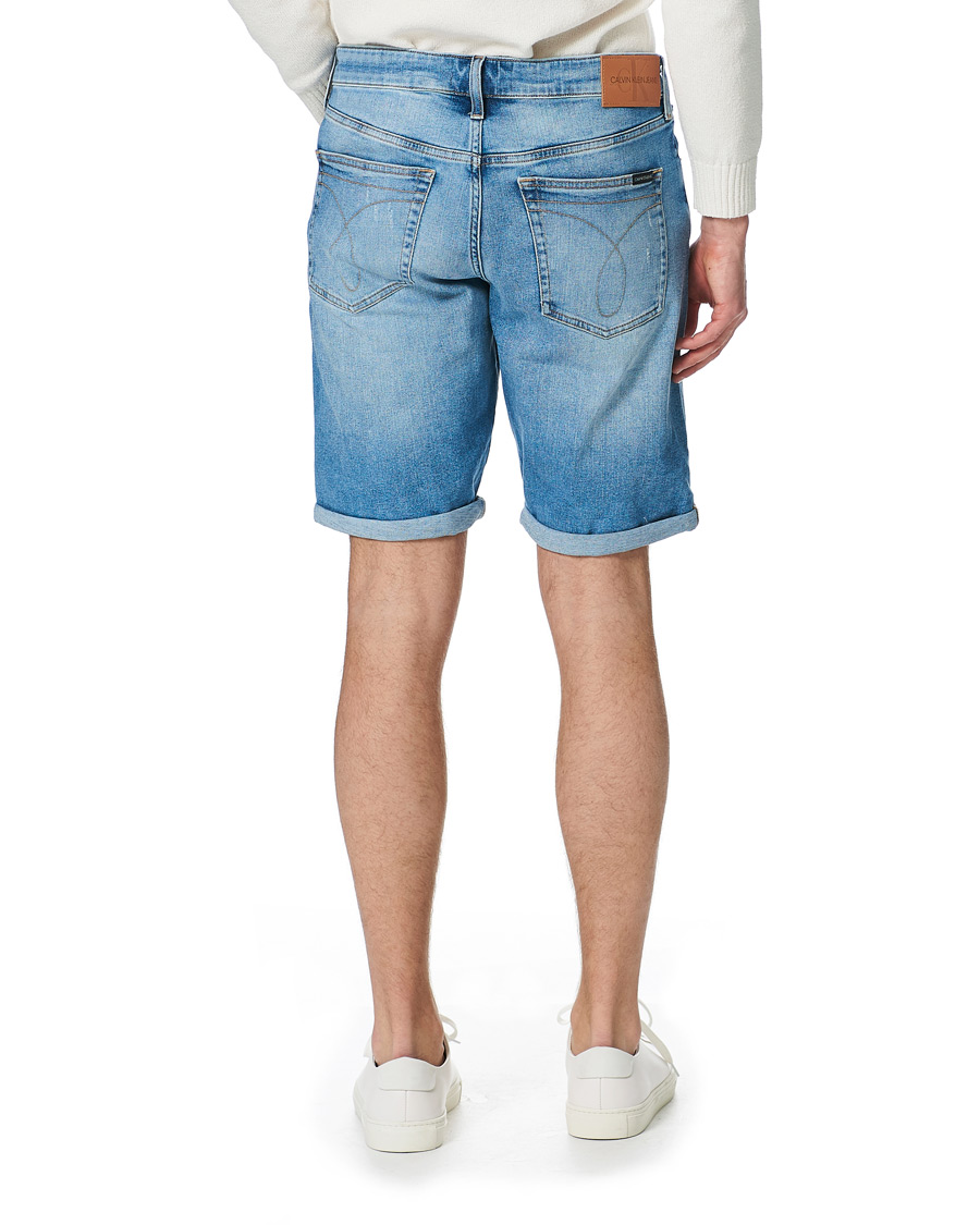 Herre | Shorts | Calvin Klein Jeans | Regular Fit Stretch Denim Shorts Light Blue
