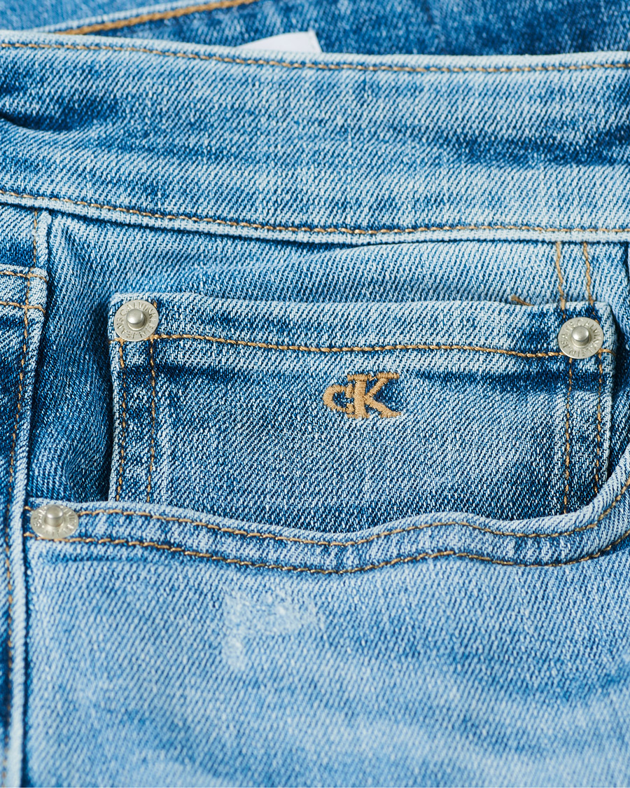 Herre | Shorts | Calvin Klein Jeans | Regular Fit Stretch Denim Shorts Light Blue