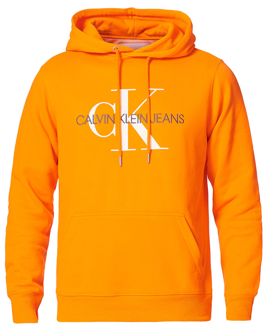 Herre | Trøjer | Calvin Klein Jeans | Monogram Regular Hoodie Shocking Orange
