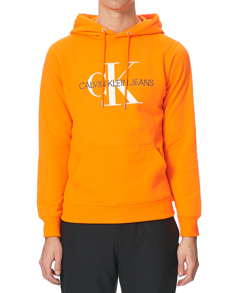 Herre | Trøjer | Calvin Klein Jeans | Monogram Regular Hoodie Shocking Orange