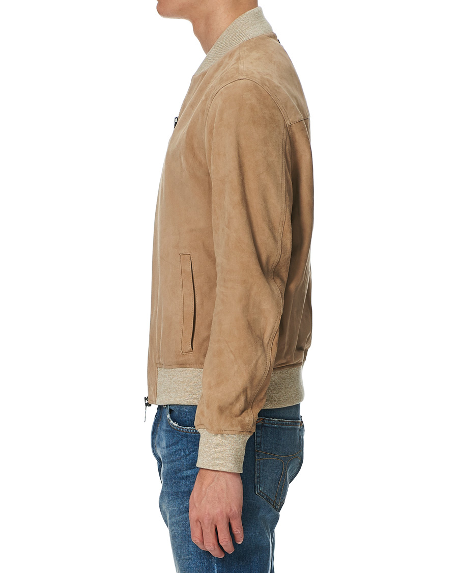 Herre | Jakker | Tommy Hilfiger | Suede Bomber Jacket Camel