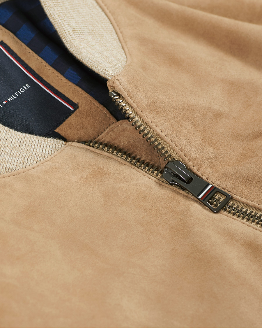Herre | Jakker | Tommy Hilfiger | Suede Bomber Jacket Camel